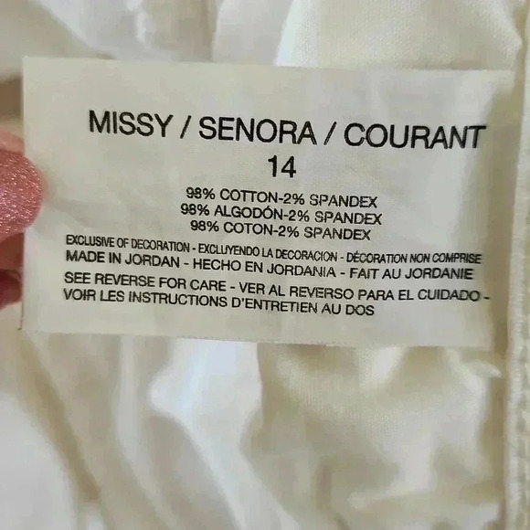 Bandolino Capri Cropped Pants White sz 14 - Picture 5 of 7